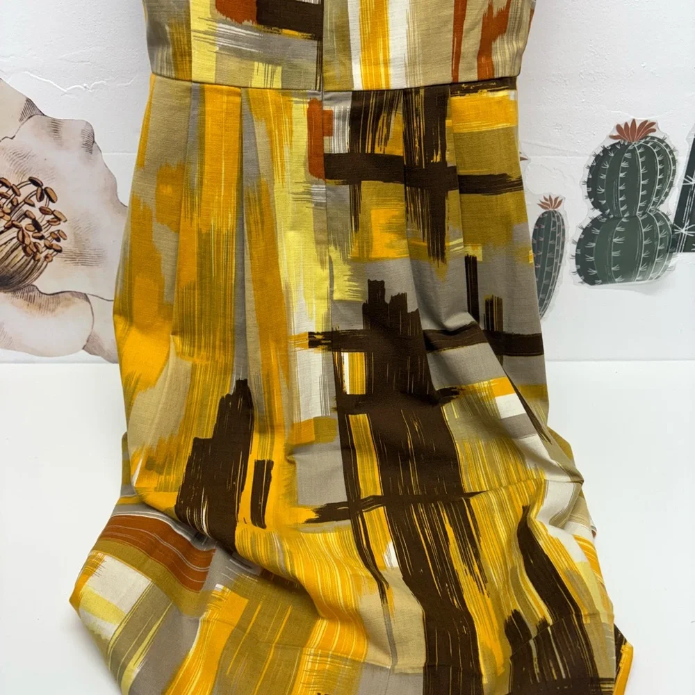 TABITHA Anthropologie Brushstroke Print Sheath Dress - Picture 10 of 15